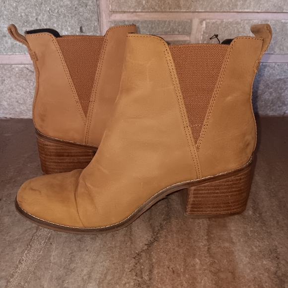 Toms Esme Tan Leather Boots sz 8 - Picture 4 of 4